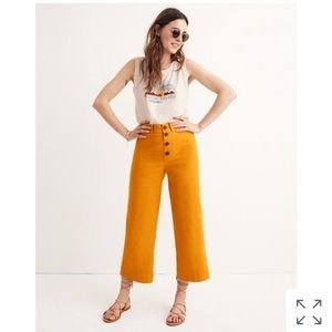madewell Emmett wide leg crop pants